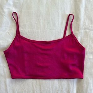 Hot pink backless going out top